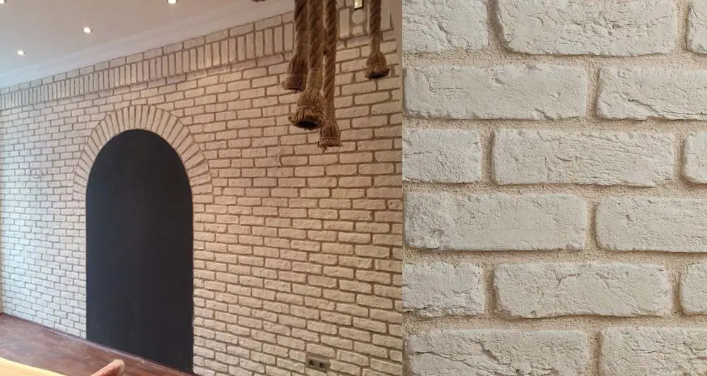 Kültür Tuğlası Old Brick Blanco — uygulama görseli
