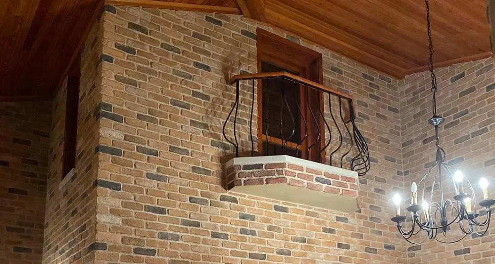 Kültür Tuğlası Old Brick Rosa — uygulama görseli