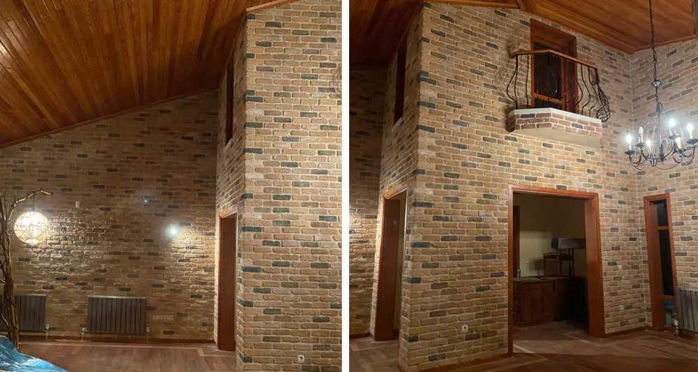 Kültür Tuğlası Old Brick Rosa — uygulama görseli