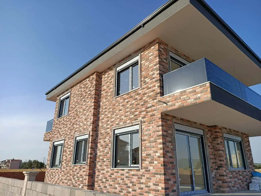 Villa Dış Cephe Kaplama Tuğla Uygulaması
