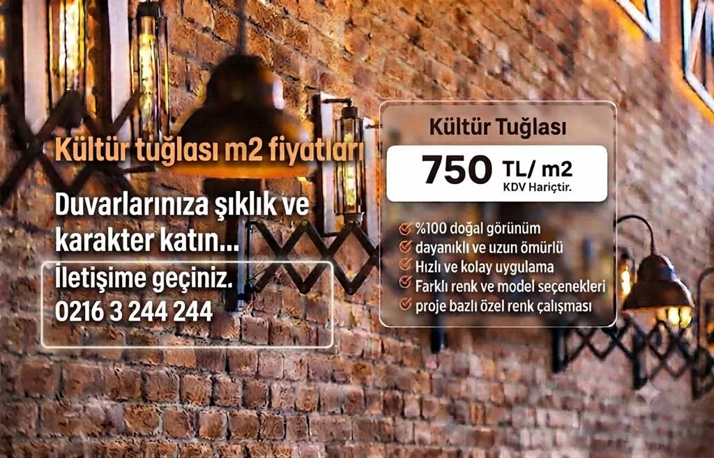 Kültür Tuğlası m2 Fiyatları