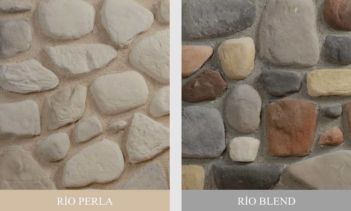 Rio kültür taşı renk ve doku seçenekleri — Combo, Perla