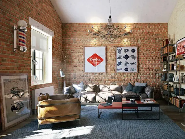Loft Stili Daire Duvar Kaplama