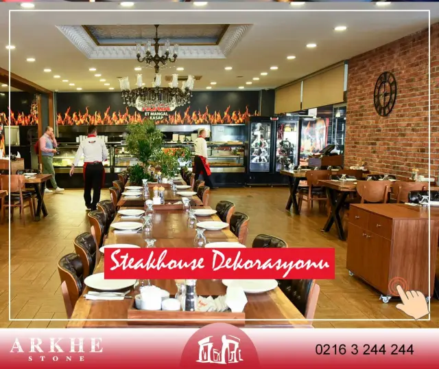 Nokta Steakhouse Doğal Tuğla Kaplama