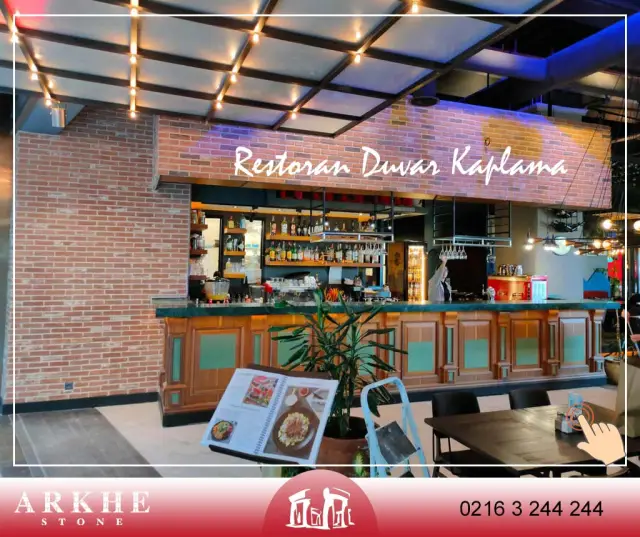 Restoran Tuğla Duvar Kaplama