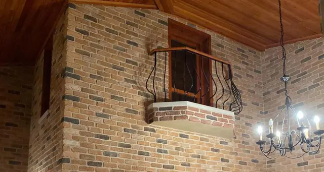 Kültür Tuğlası Old Brick Rosa uygulama örneği