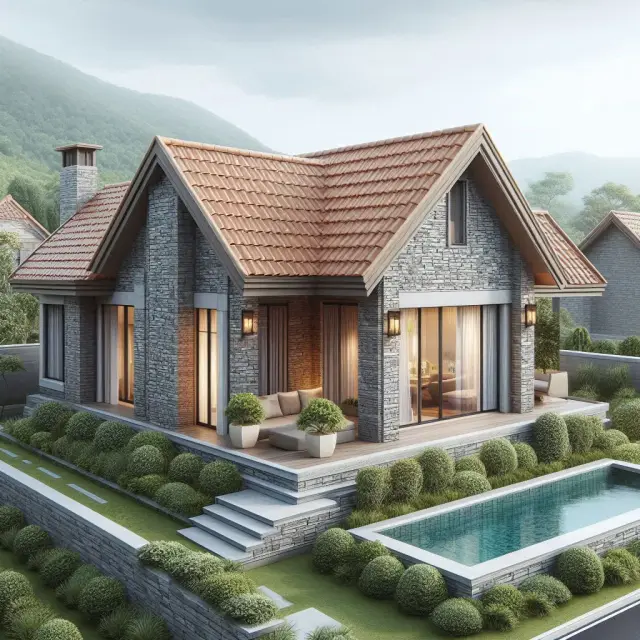 Tek Katlı Villa Dış Cephe Modelleri