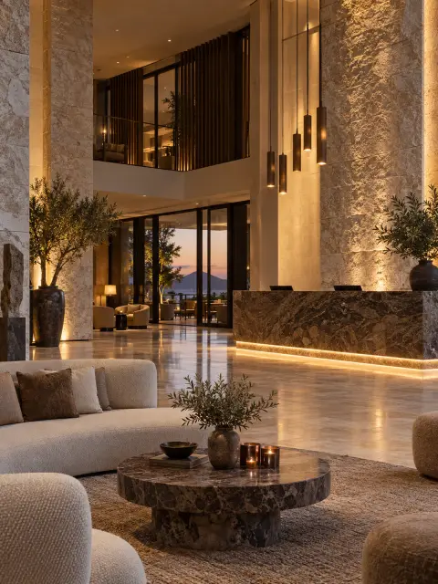 Otel lobisi taş kaplama